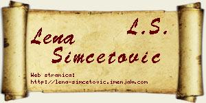 Lena Simčetović vizit kartica